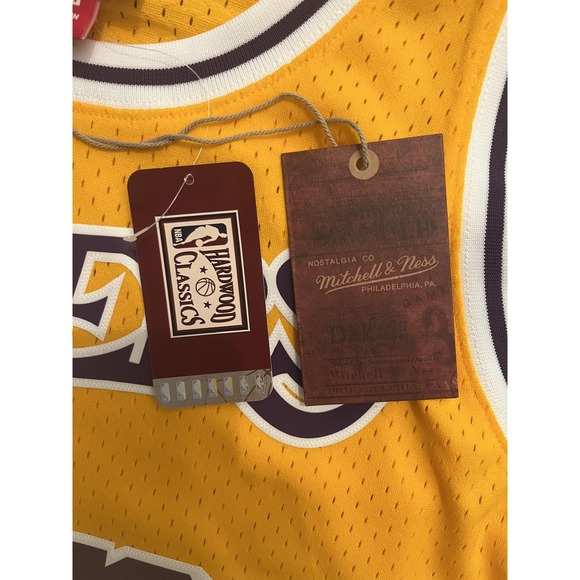 Los Angeles Lakers Jersey Mens XL Mitchell Ness NBA Basketball Magic Johnson NEW - Picture 4 of 9